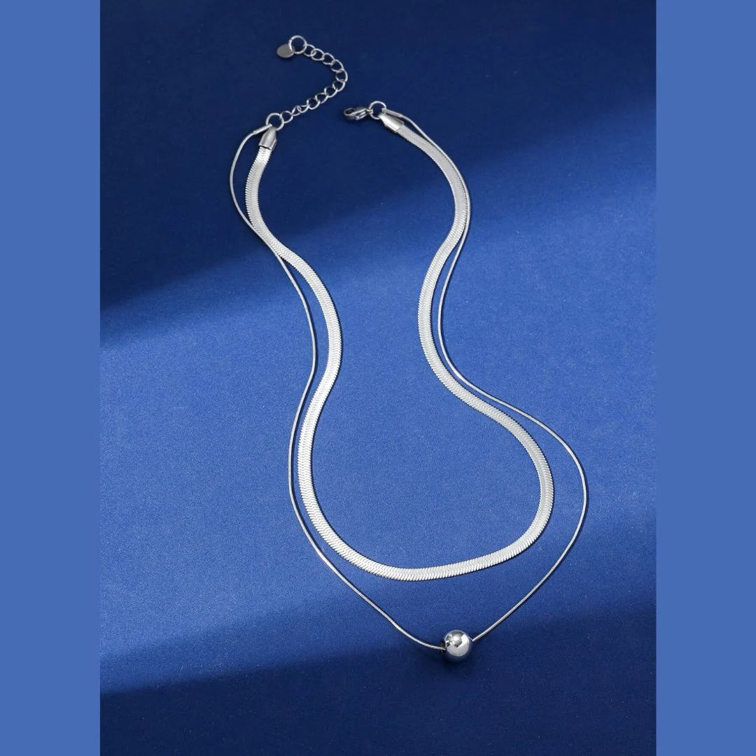 Dual Layer Necklace | Necklace for Formal Wear - Image 2