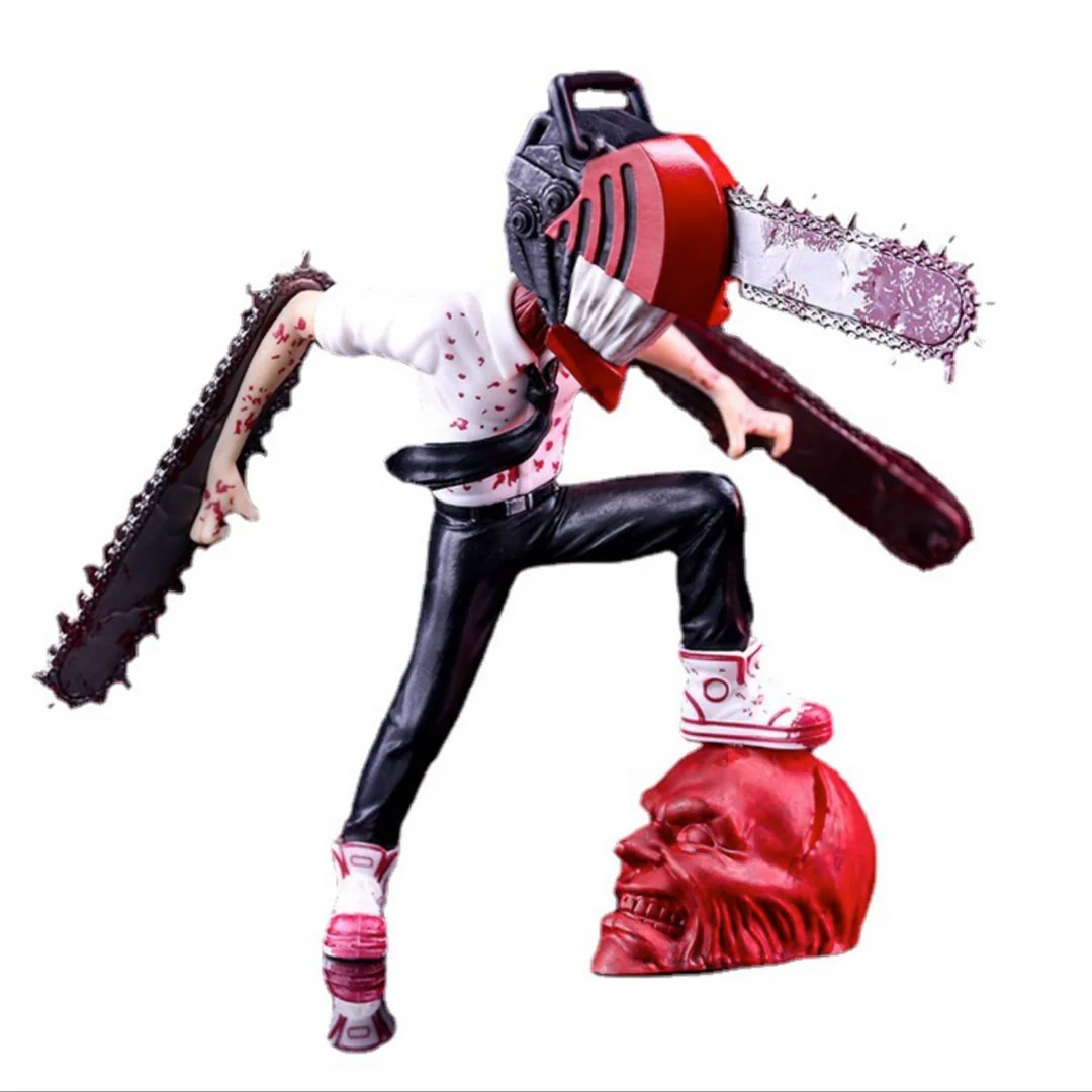 Dynamic Denzi Figure on Skull | 17 cm Chainsaw Man Battle Edition Collectibles