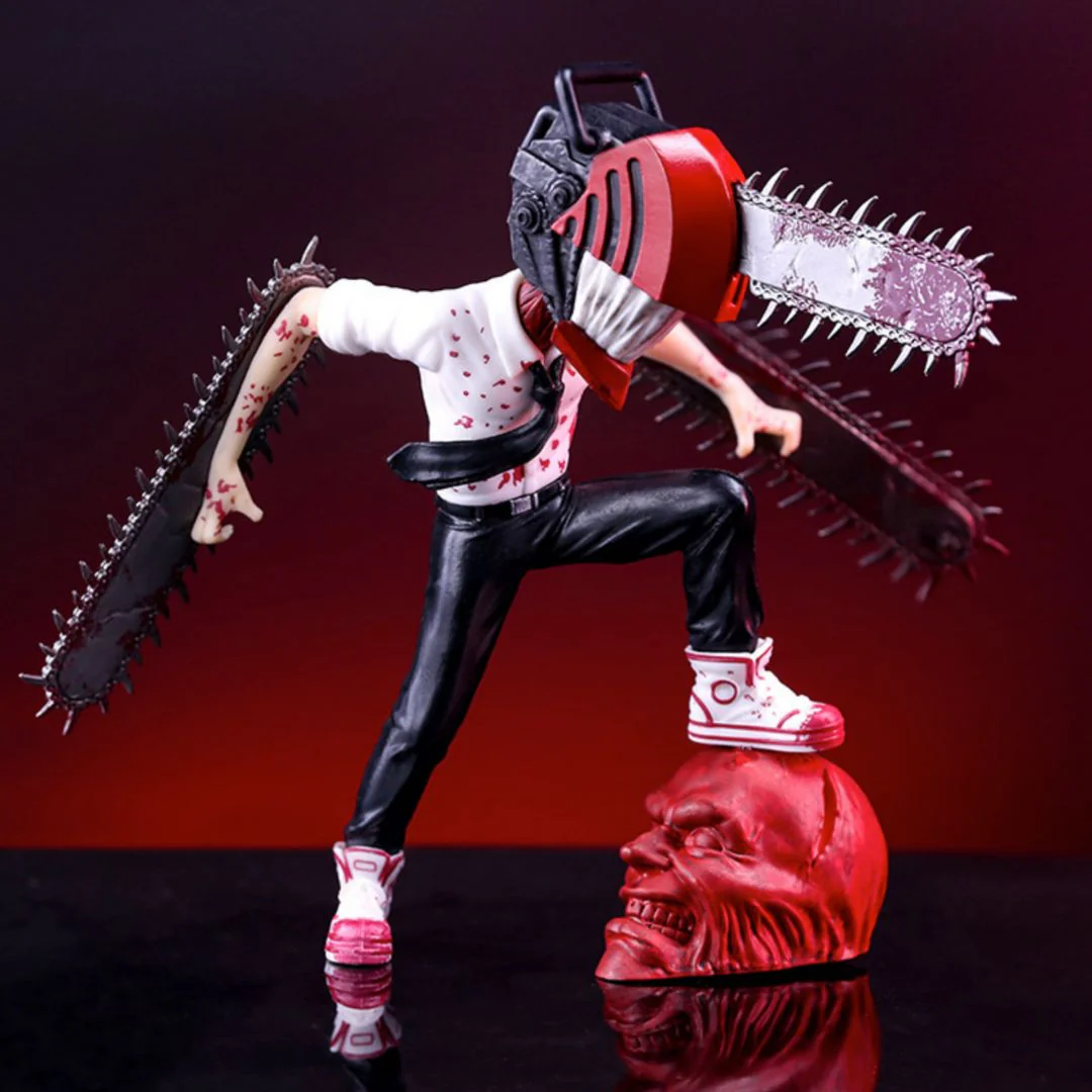 Dynamic Denzi Figure on Skull | 17 cm Chainsaw Man Battle Edition Collectibles - Image 4
