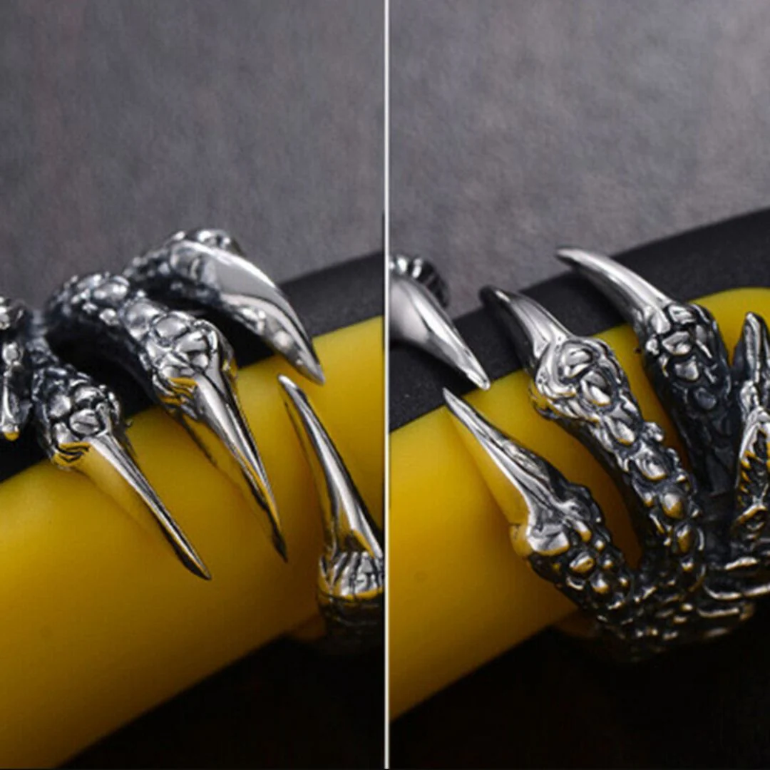Eagle Claw Biker Ring - Adjustable Finger Ring - Image 3