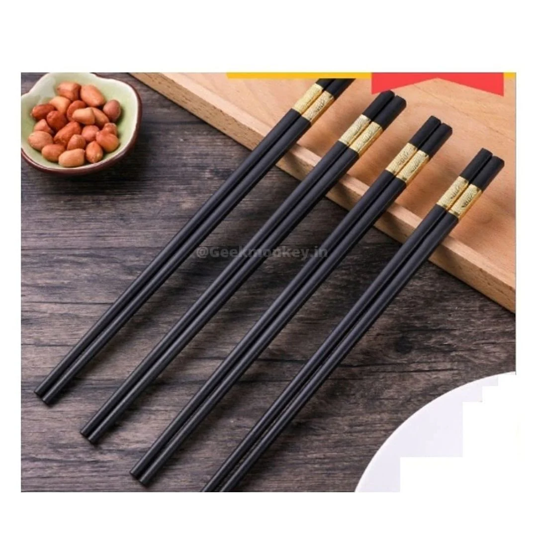 Elegant Chopsticks - Black and Gold / Silver - Image 4