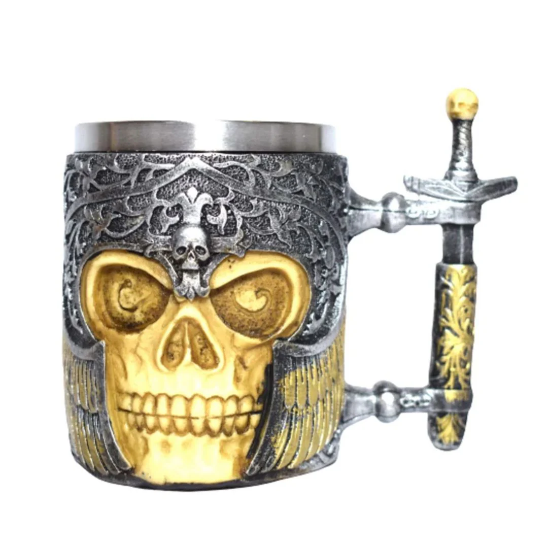 Exquisite Skull Mug 3D Stainless Steel Coffee Mug Tea Cup 400 ml - Image 2