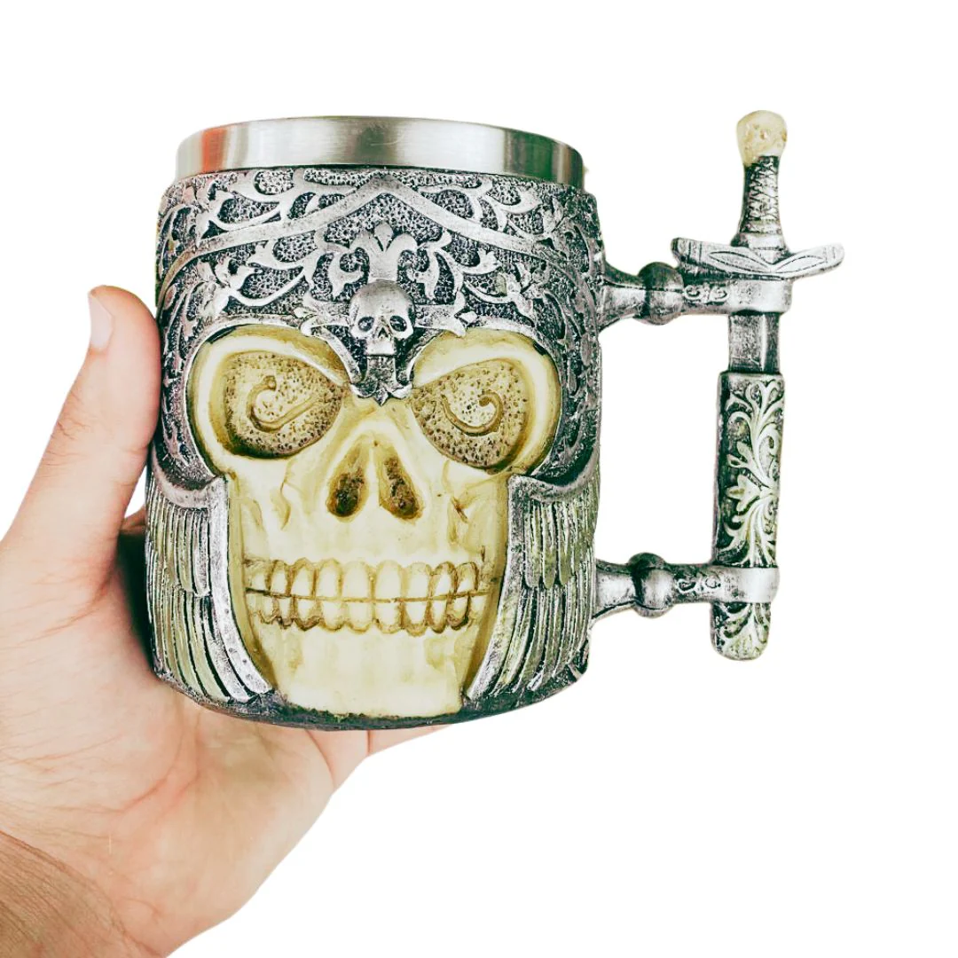 Exquisite Skull Mug 3D Stainless Steel Coffee Mug Tea Cup 400 ml - Image 4