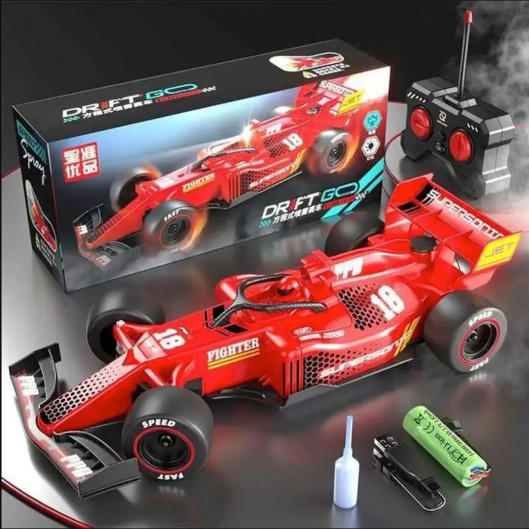 F1 Racing Remote Control Car with Smoke Effect – 1:24 Scale Drift Formula RC Car - Image 3