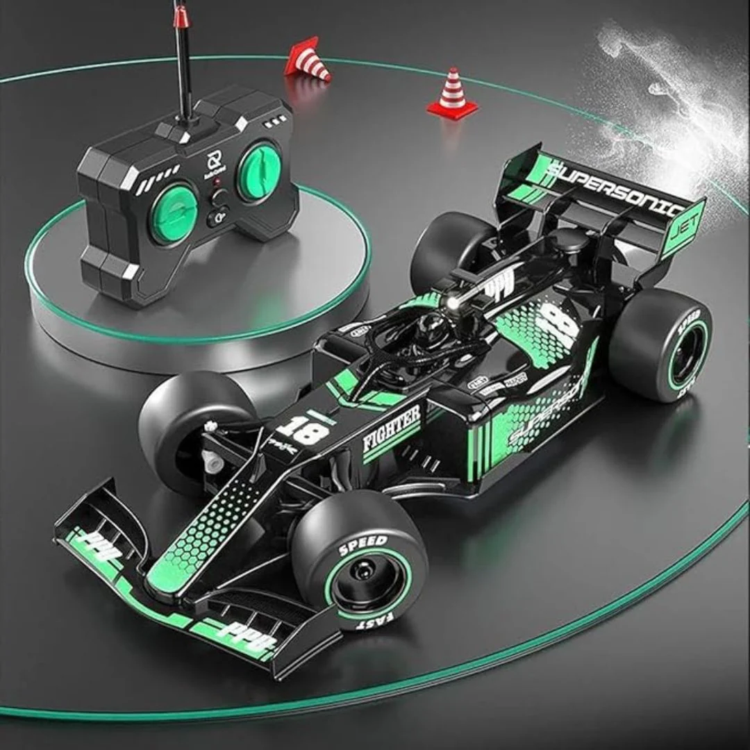 F1 Racing Remote Control Car with Smoke Effect – 1:24 Scale Drift Formula RC Car - Image 6