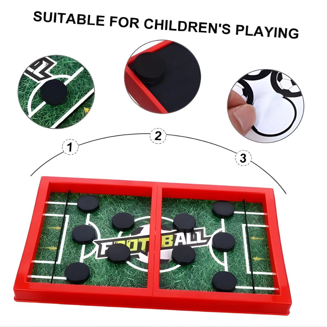 Fast Sling Puck Game – Wooden Tabletop Sling Shot Board Game - Image 5