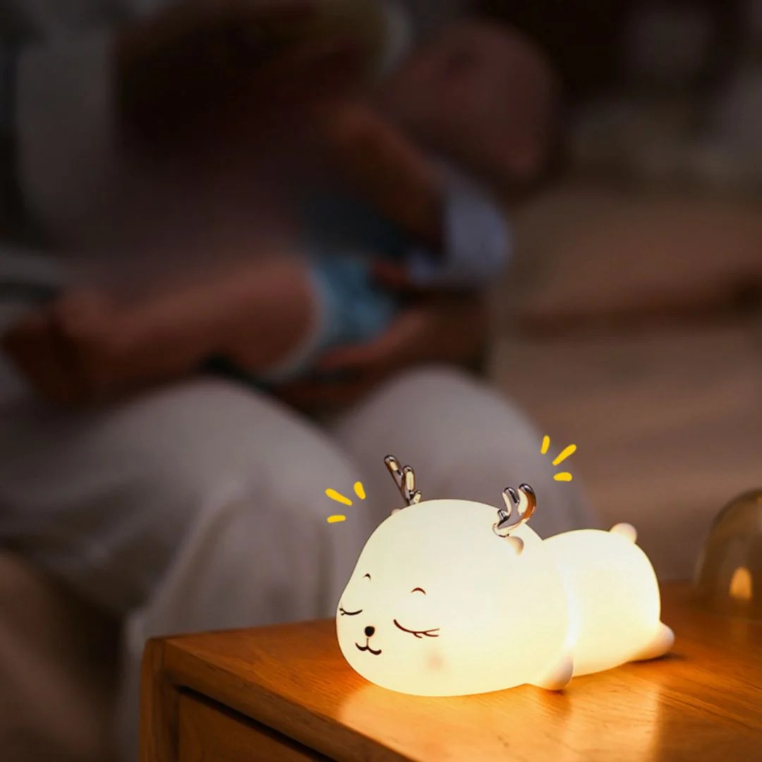 Fawn Color-Changing Night Light | Cute Soft Silicone Baby Deer Lamp - Image 3