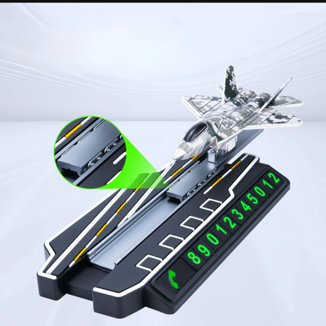 Sliding Fighter Jet Dashboard Decor – With Hidden Phone Number Display - Image 2