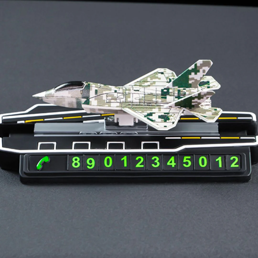 Sliding Fighter Jet Dashboard Decor – With Hidden Phone Number Display - Image 6