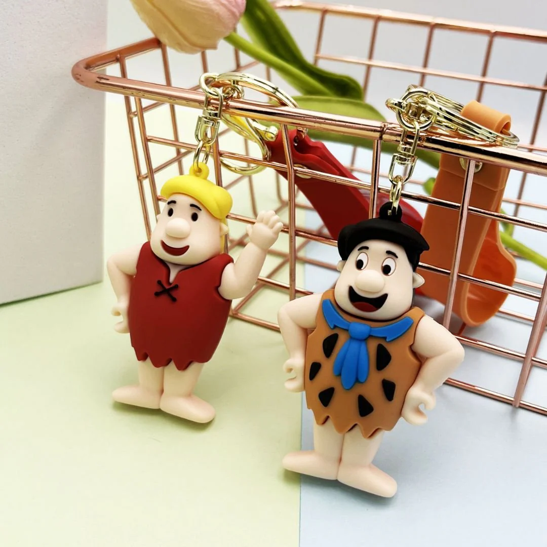 Stylish and Durable Flinstones Silicone Keychain - Perfect Gift for 90s Kids! - Image 2