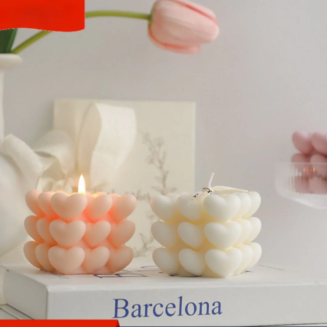Fluffy Heart Shaped Candle | "Dil Deke Dekho" Series Candle [ 1 Pc Only] - Image 5