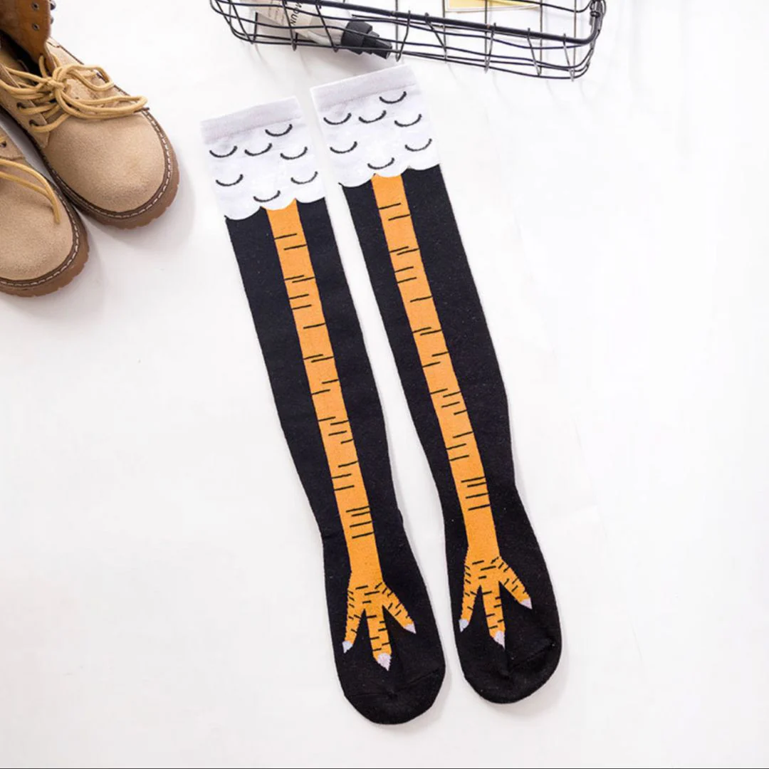 Funny Chicken Leg Socks | Knee Length Socks for Cosplay, Prank Dress-up (Limited time offer) - Image 4