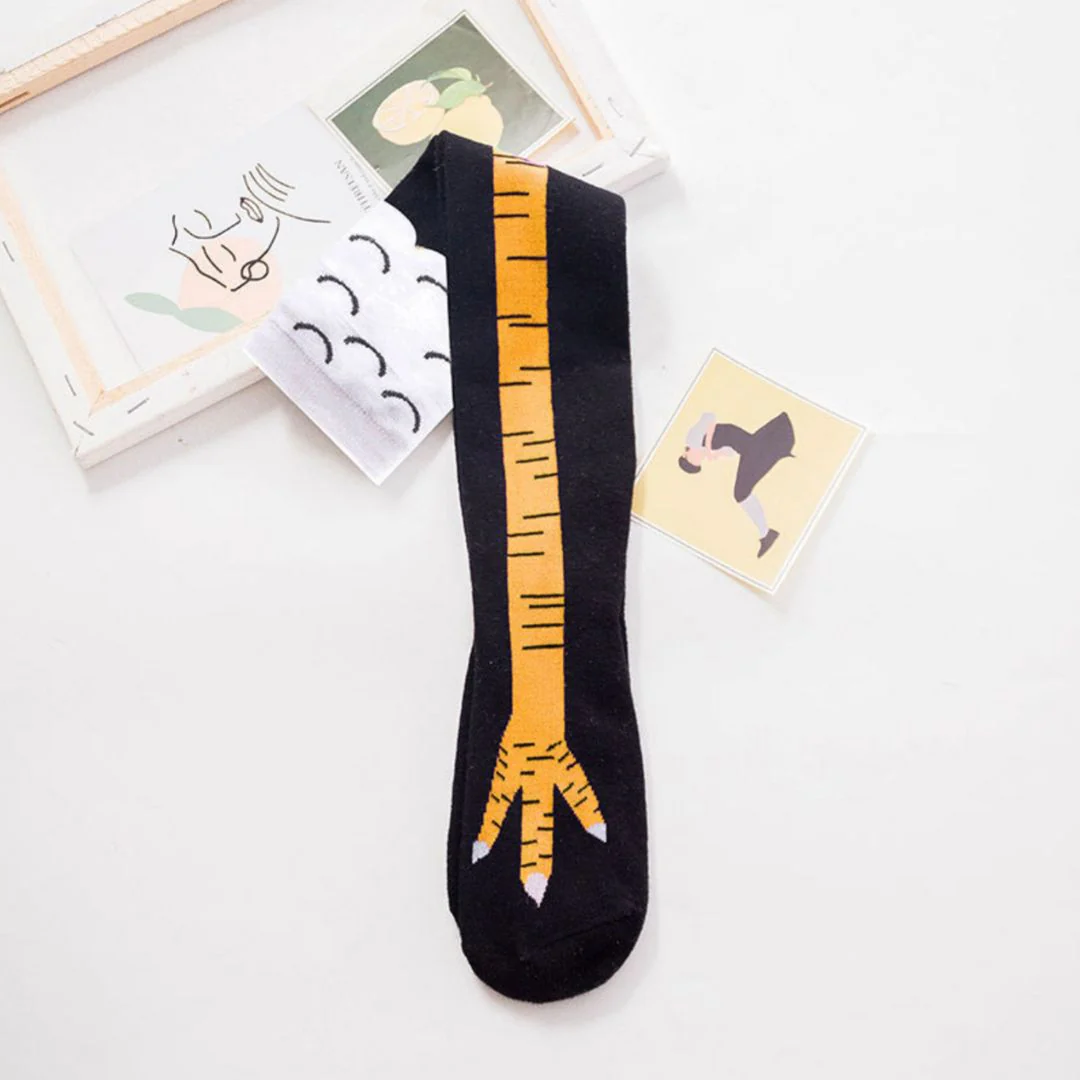 Funny Chicken Leg Socks | Knee Length Socks for Cosplay, Prank Dress-up (Limited time offer) - Image 5