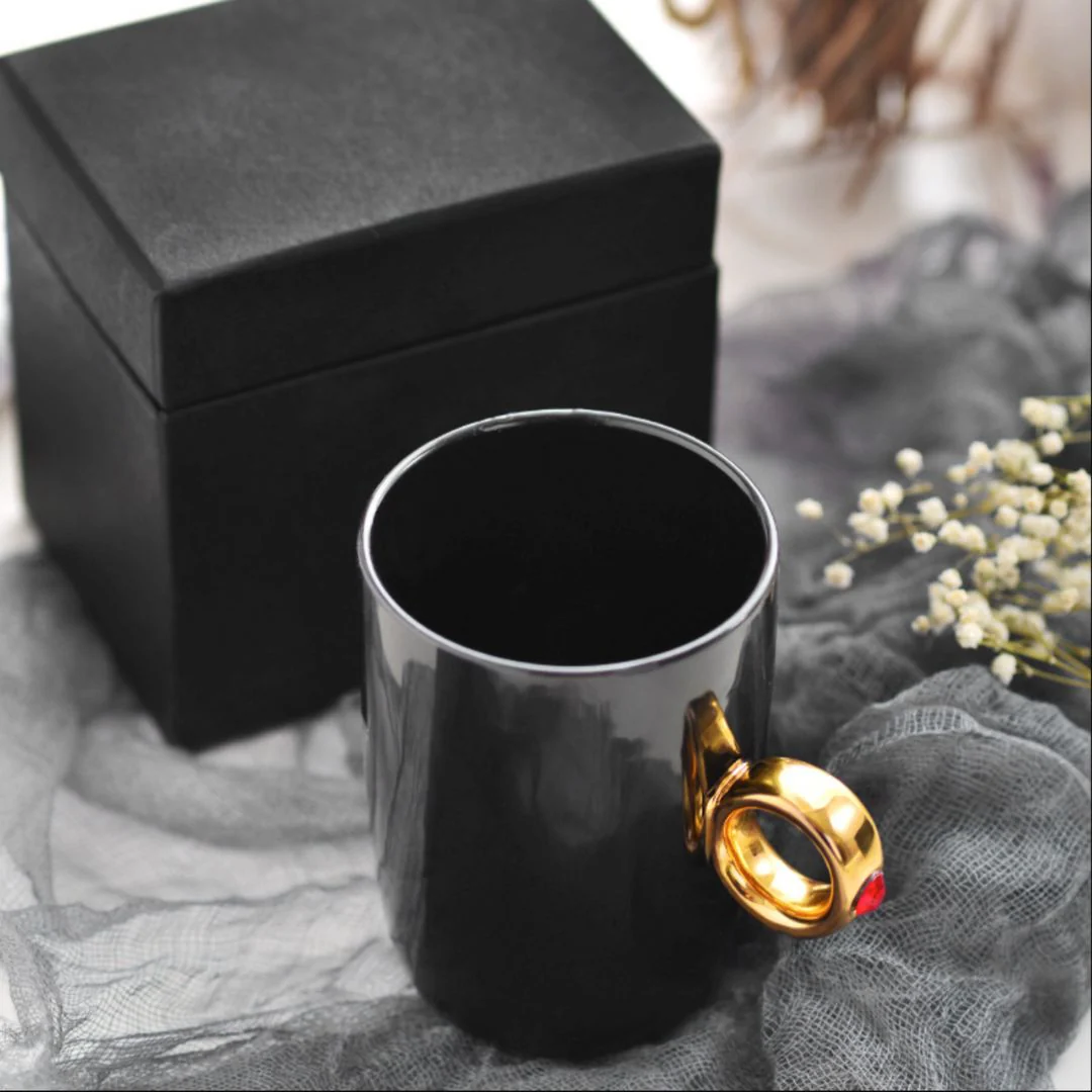 Funny Proposal Golden Ring Mug - Image 3