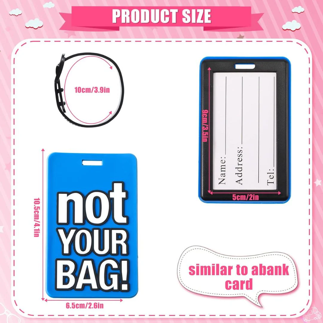Funny Text Luggage Tag | Baggage Identifier Tags for Travellers - Image 2