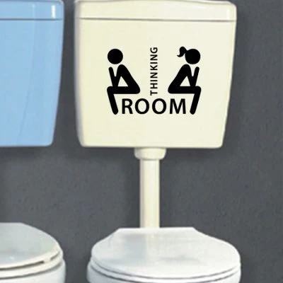 Funny Toilet Sign - Thinking Room - Bathroom Decal - Image 3