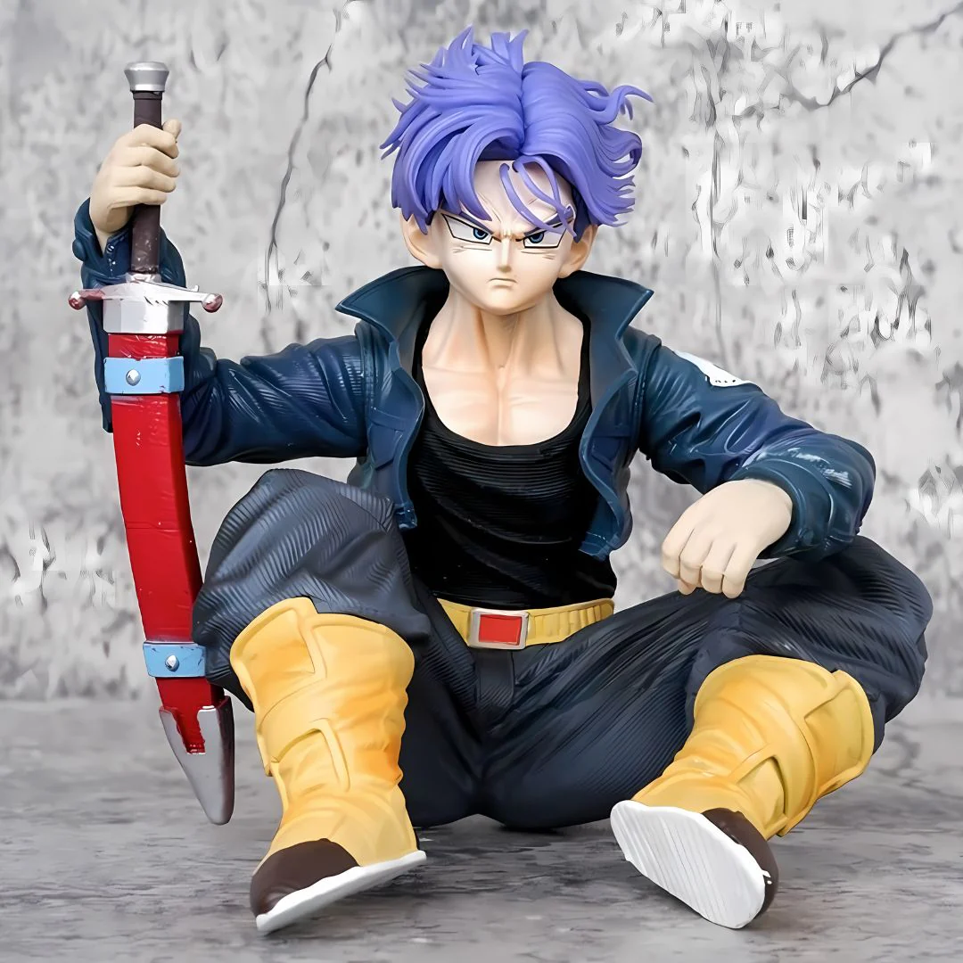 Future Trunks Sitting Figurine | Dragon Ball Z Collectible Statue with Sword - Image 2