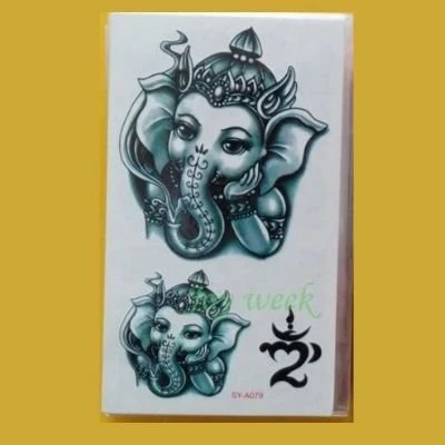 Welcome Bappa - Ganesha Temporary Tattoo (set of 2) - Image 3
