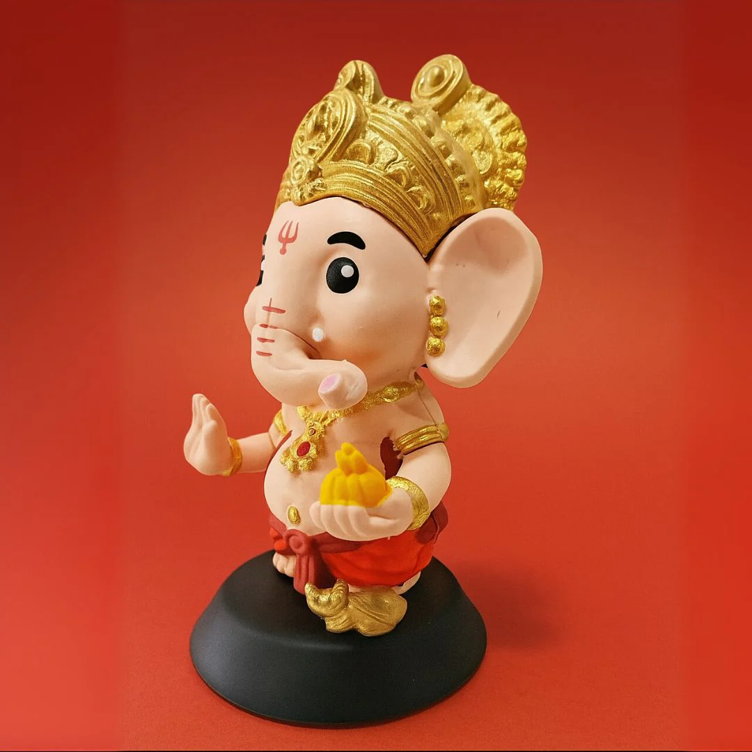Ganpati Bappa Idol – Cute Baby Ganesha PVC Statue - Image 2