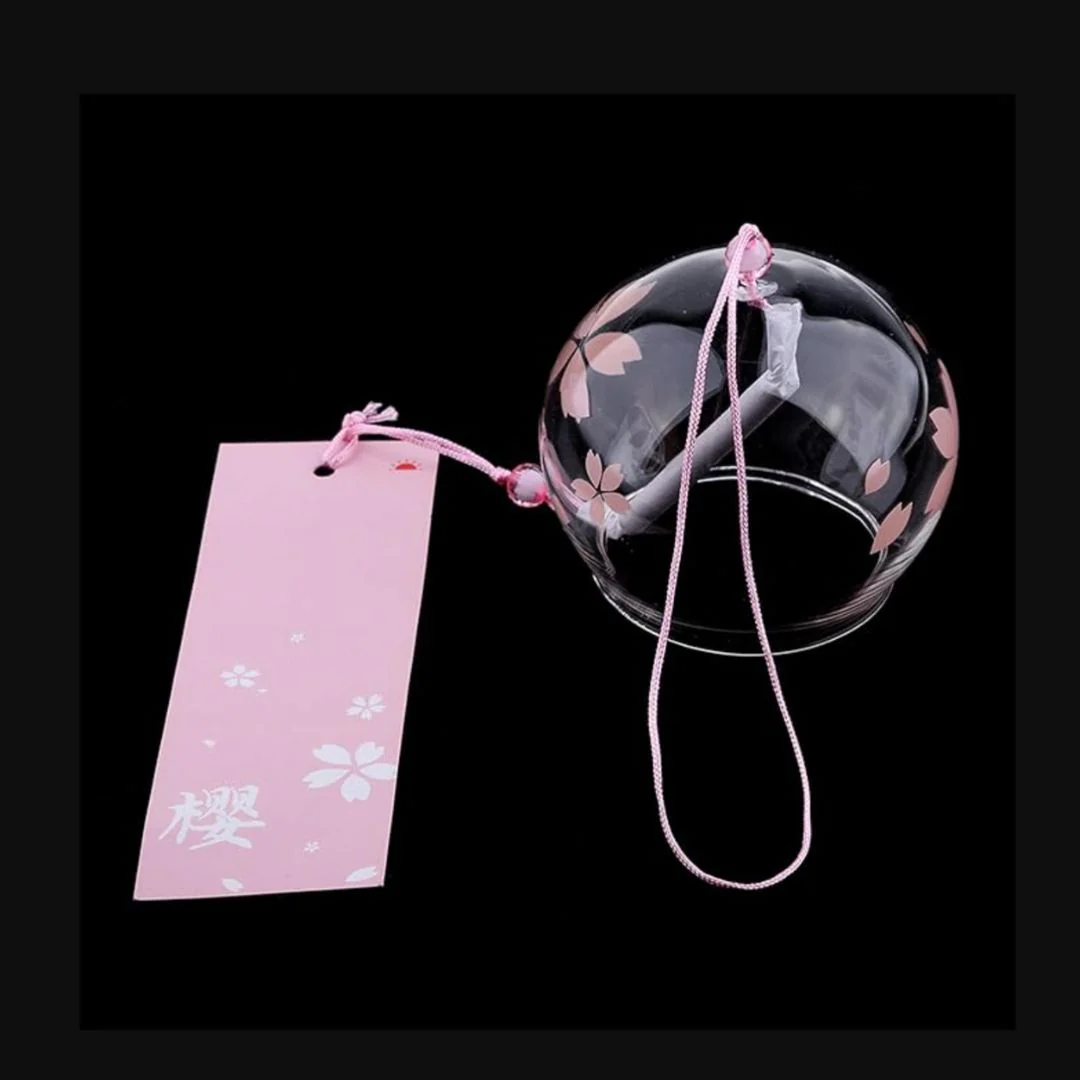 Glass Hanging Wind Chime | Cherry Blossom Blessing Bell - Image 10