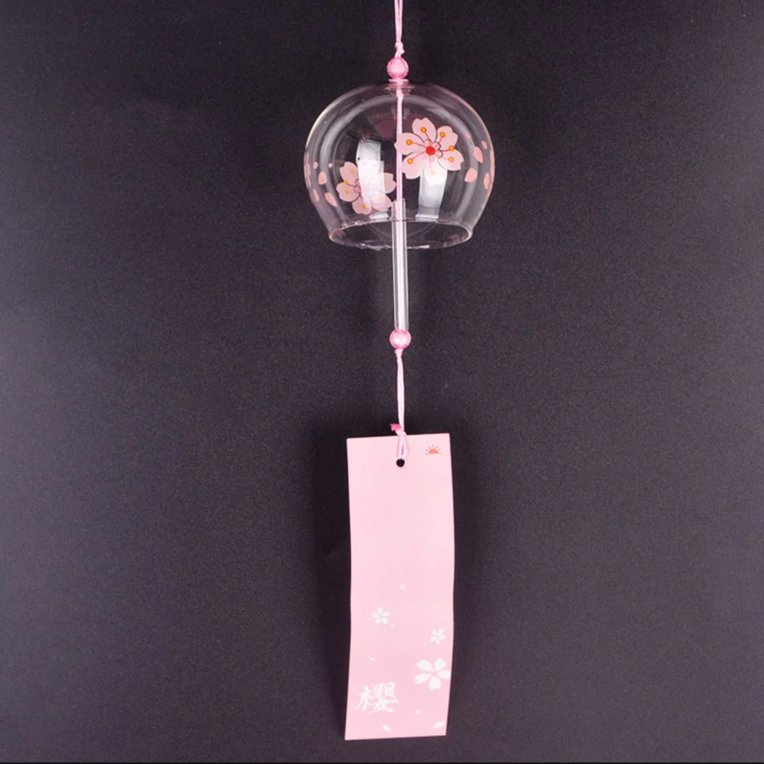 Glass Hanging Wind Chime | Cherry Blossom Blessing Bell - Image 8