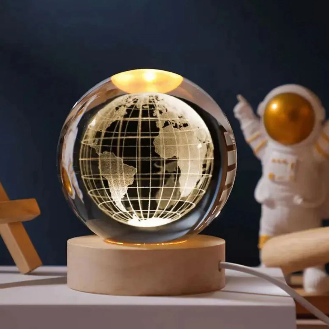 3D Globe Crystal Lamp | Gift For Your World