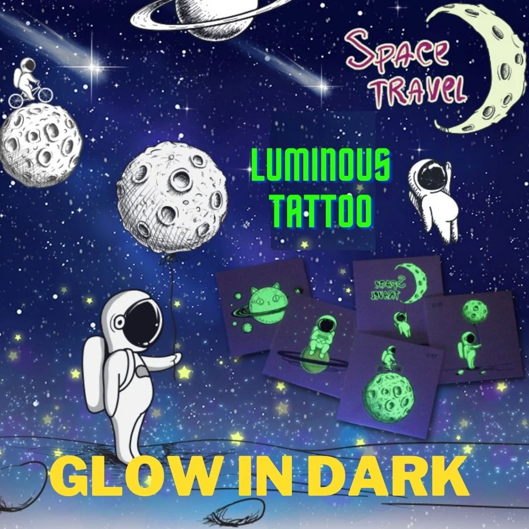 Space Ranger - Glow in Dark Tattoo (Set of 5) - Image 4