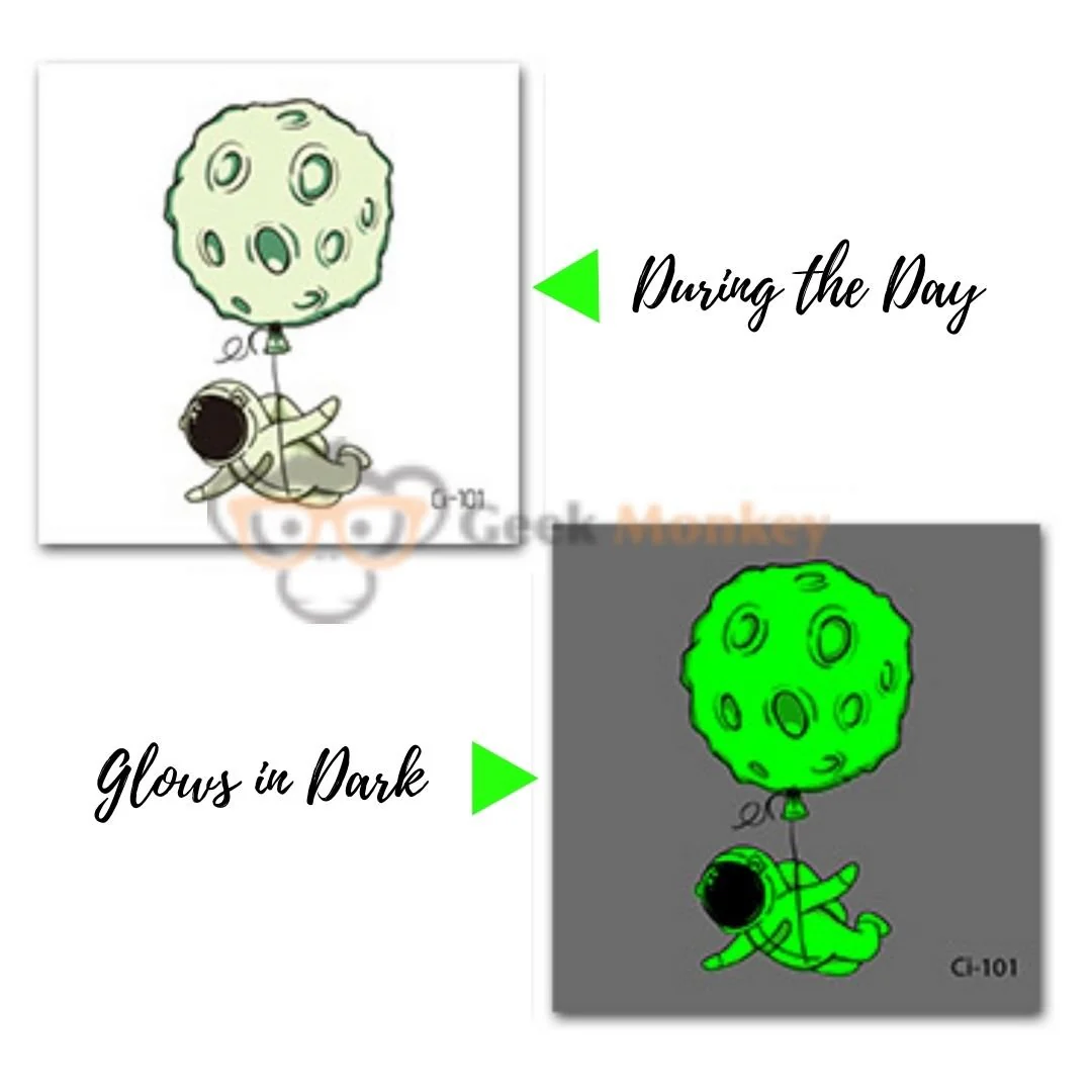 Space Ranger - Glow in Dark Tattoo (Set of 5) - Image 8
