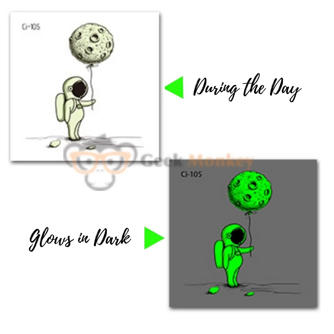 Space Ranger - Glow in Dark Tattoo (Set of 5) - Image 9