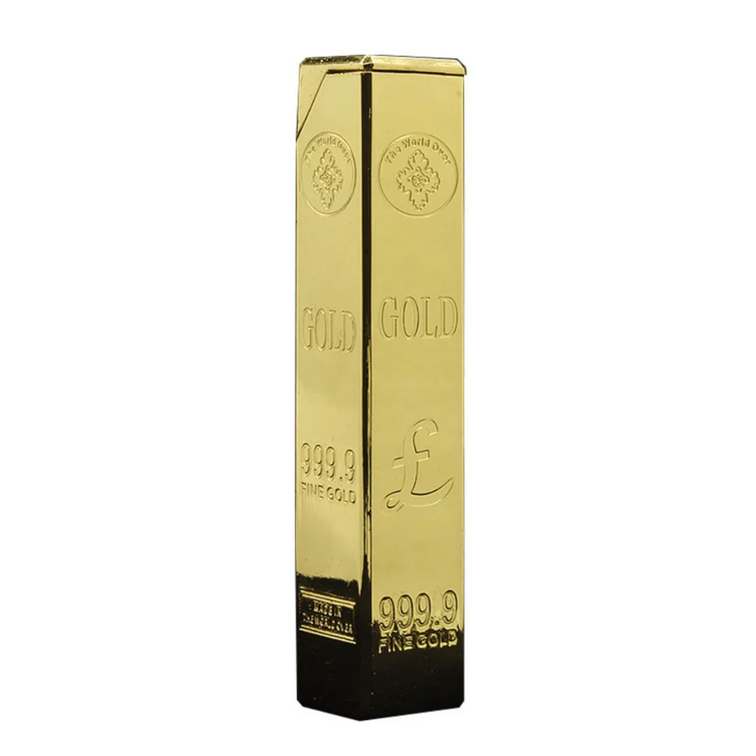 Gold Bar Butane Lighter | Refillable Jet Flame Windproof Lighter for Stylish Gifting - Image 5