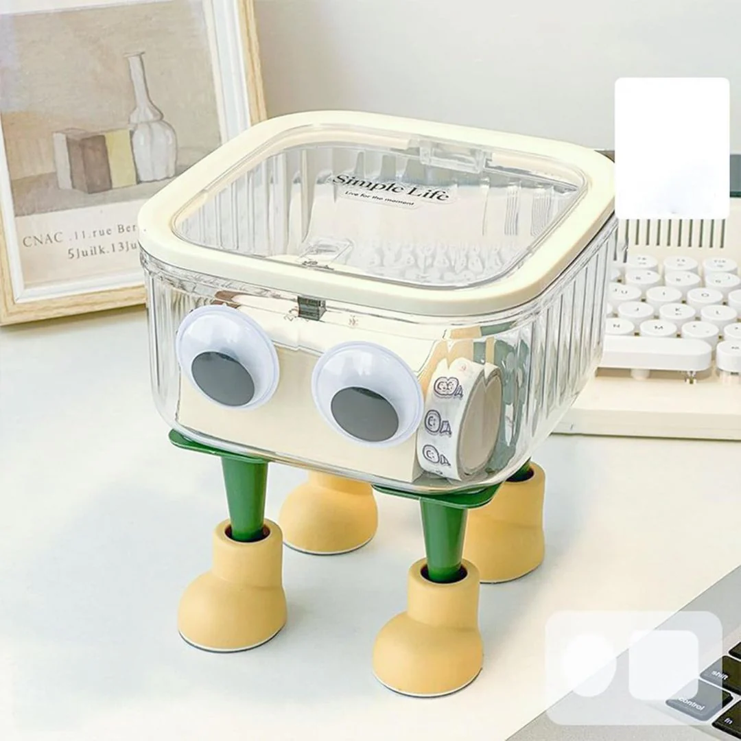 Googly Eyed Desktop Bin | Portable & Removable Table Waste Bin - Image 2