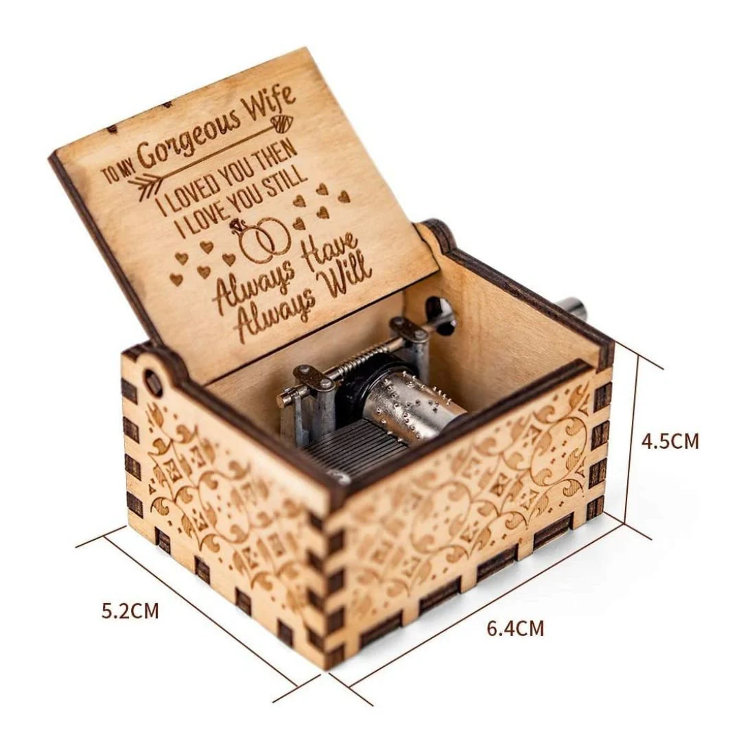 My Gorgeous Wife - Hand Crank Wood Box - Image 5