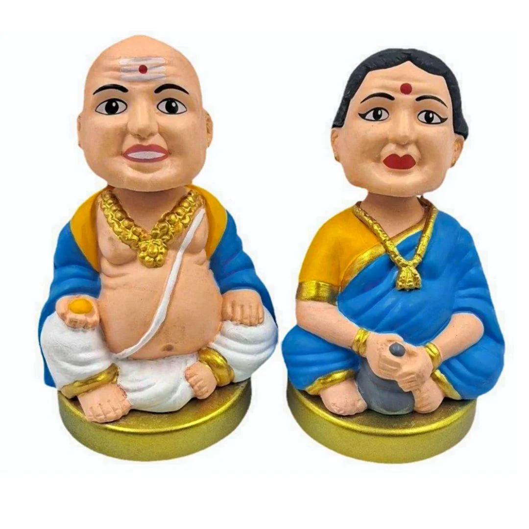Grandpa n Grandma Figurine Set – HandPainted Home Décor - Image 2