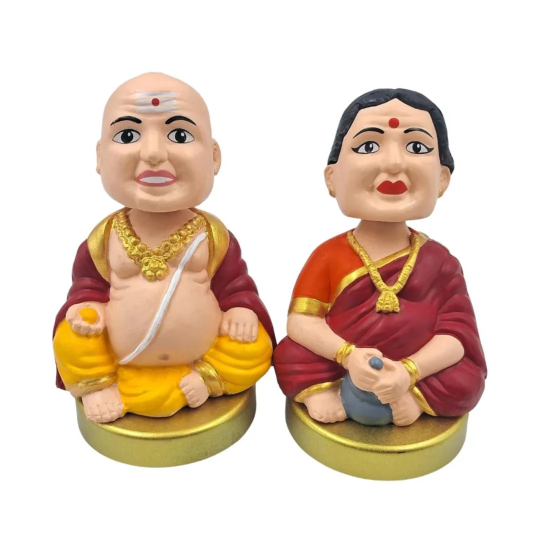 Grandpa n Grandma Figurine Set – HandPainted Home Décor - Image 3