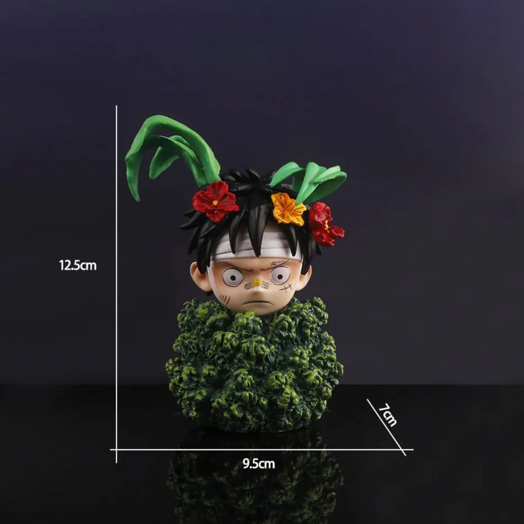 One Piece Young Monkey D. Luffy Funny Grass Face | PVC Action Figure - Image 2