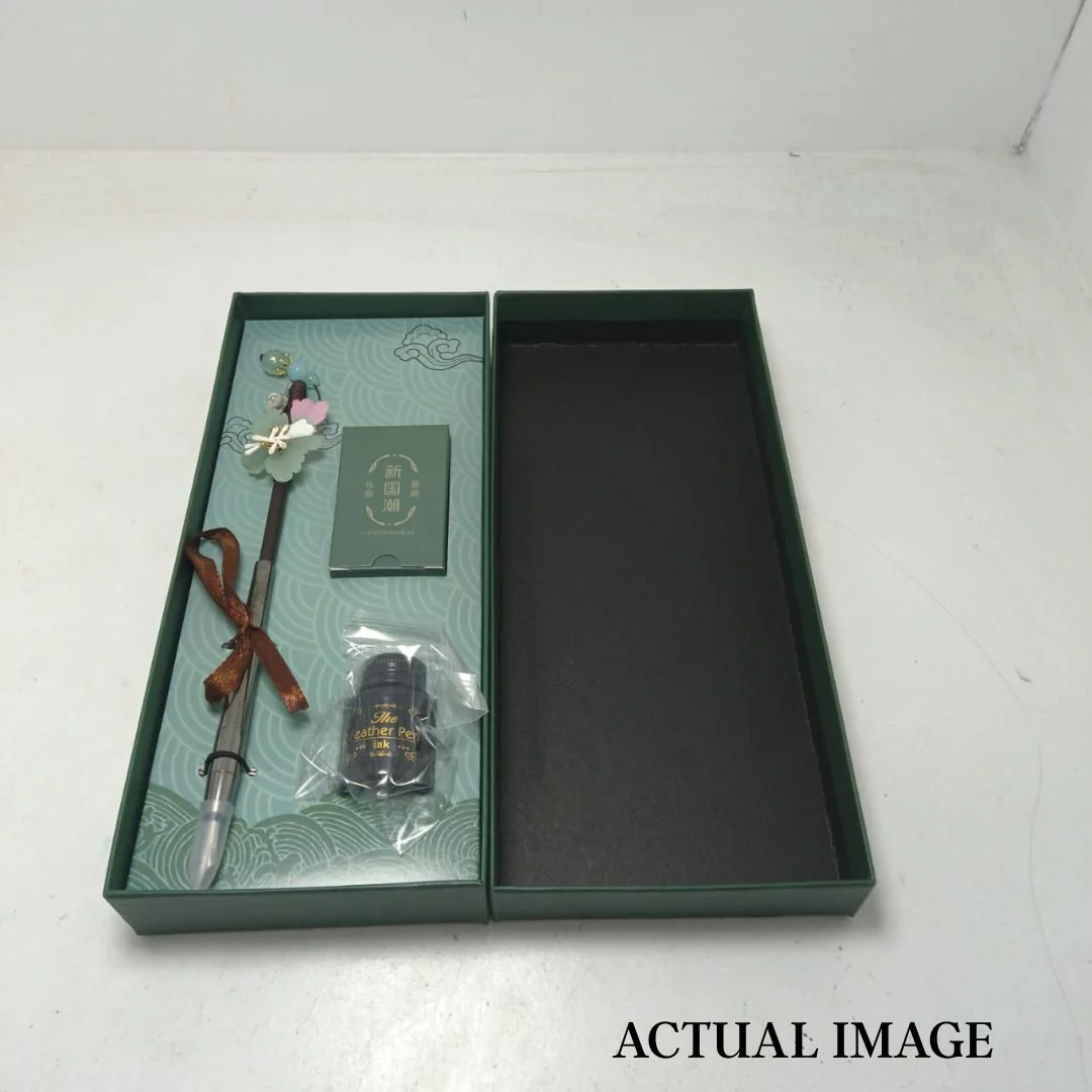 Hair Stick Style Fountain Pen Gift Set | Retro Style Kit With Ink Bottle And Cartridges - Image 12