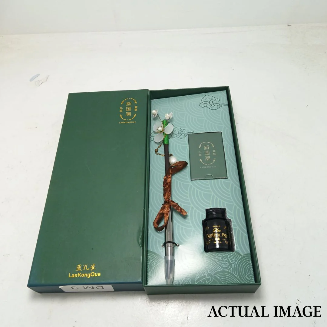 Hair Stick Style Fountain Pen Gift Set | Retro Style Kit With Ink Bottle And Cartridges - Image 13
