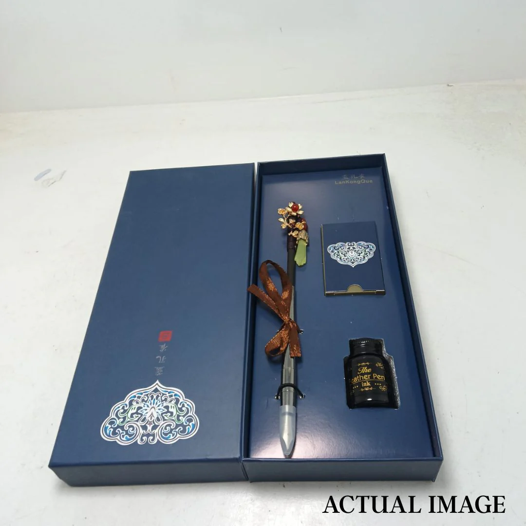 Hair Stick Style Fountain Pen Gift Set | Retro Style Kit With Ink Bottle And Cartridges - Image 14