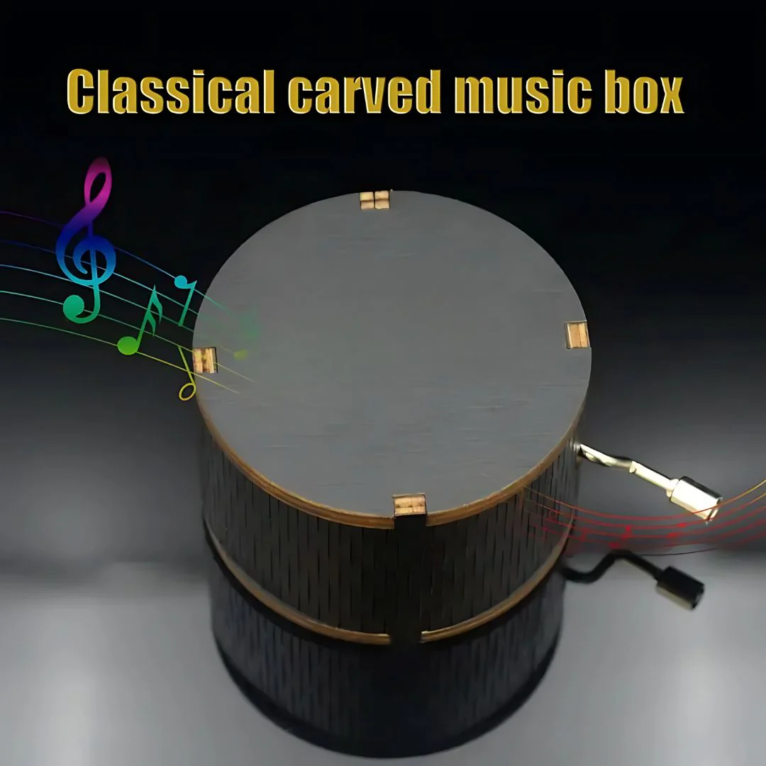 Happy Birthday Music Box - Hand Crank Wood Box - Image 5