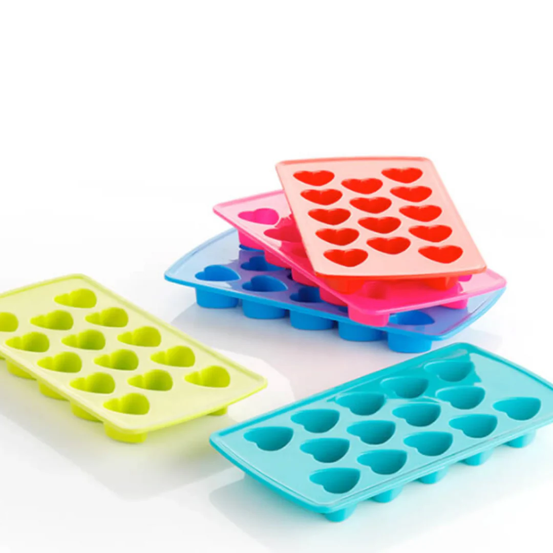 Heart Shape Ice Cube Tray, Chocolate Mould | Cool Kitchen Items [set of 2] - Image 2