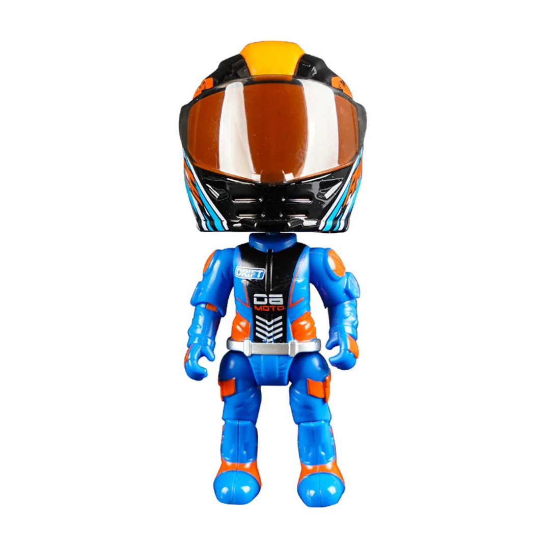 Helmet Metal Mini Figure – Die-Cast Transforming Racing Action Figure (2-in-1 Helmet to Hero) - Image 3