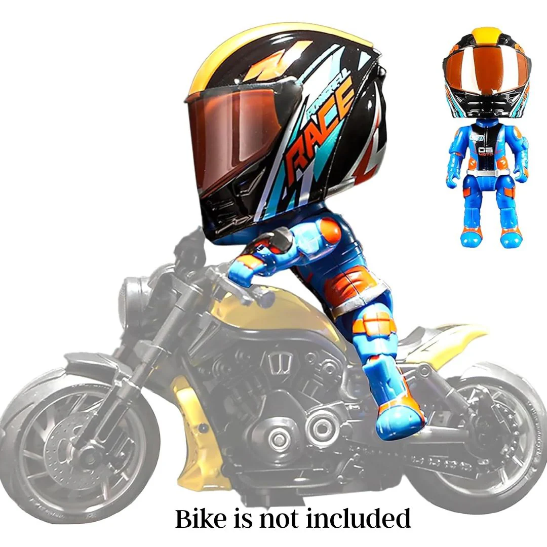 Helmet Metal Mini Figure – Die-Cast Transforming Racing Action Figure (2-in-1 Helmet to Hero) - Image 5