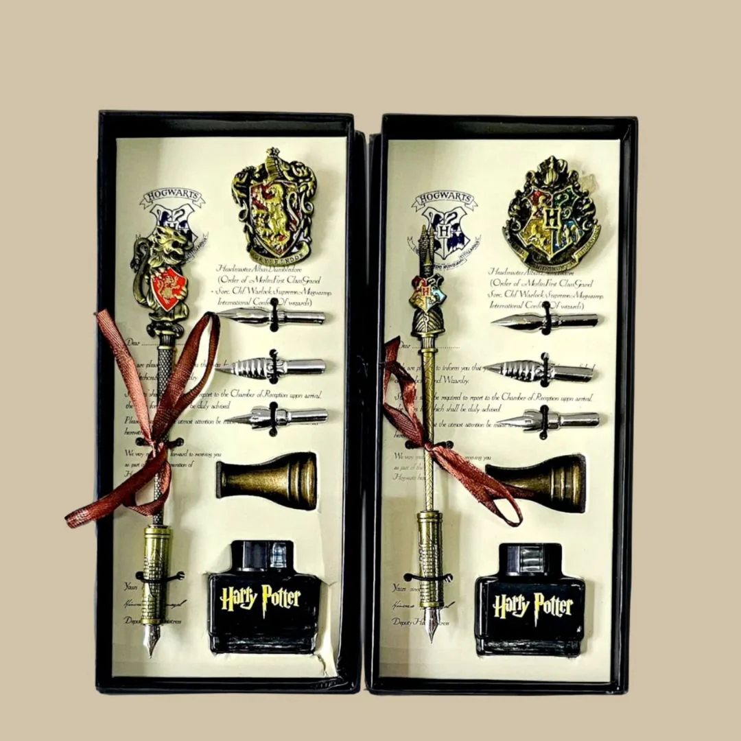 Hogwarts Magic Writing Set – Quill Pen, Ink Bottle n Nib Tips - Image 2