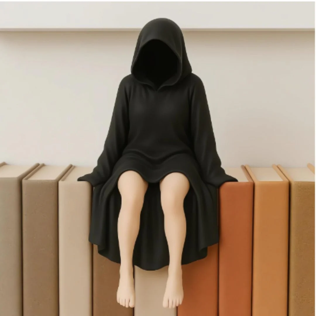Hooded Silence Figurine – Minimalist Aesthetic Art (Set of 3) - Image 4
