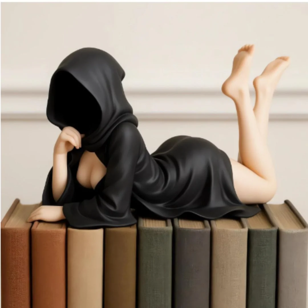Hooded Silence Figurine – Minimalist Aesthetic Art (Set of 3) - Image 5