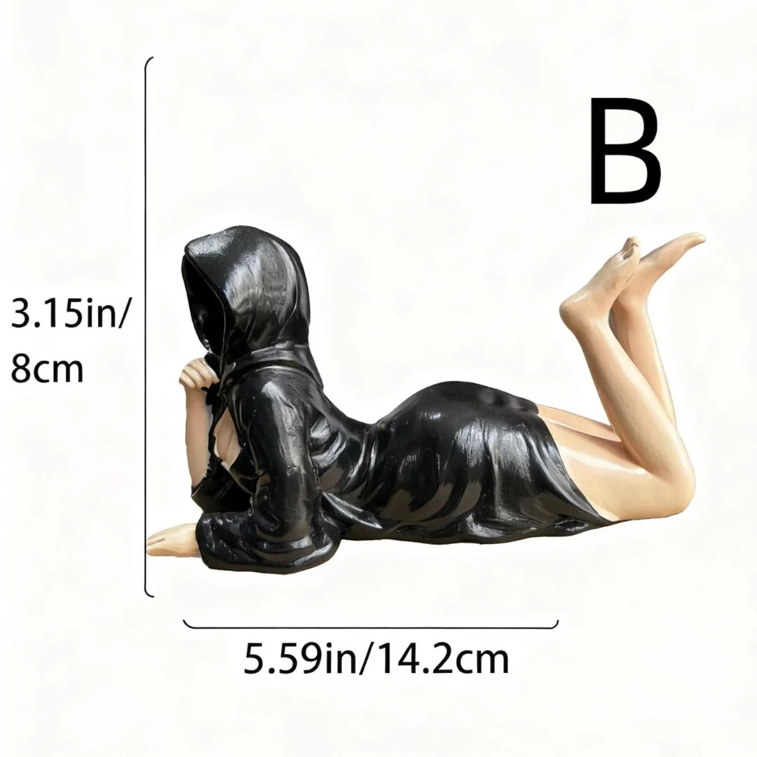 Hooded Silence Figurine – Minimalist Aesthetic Art (Set of 3) - Image 8