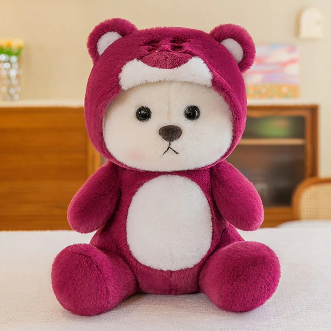 Hoodie Bear Plush Toy | Cute Blush Cheek Bear - Image 2