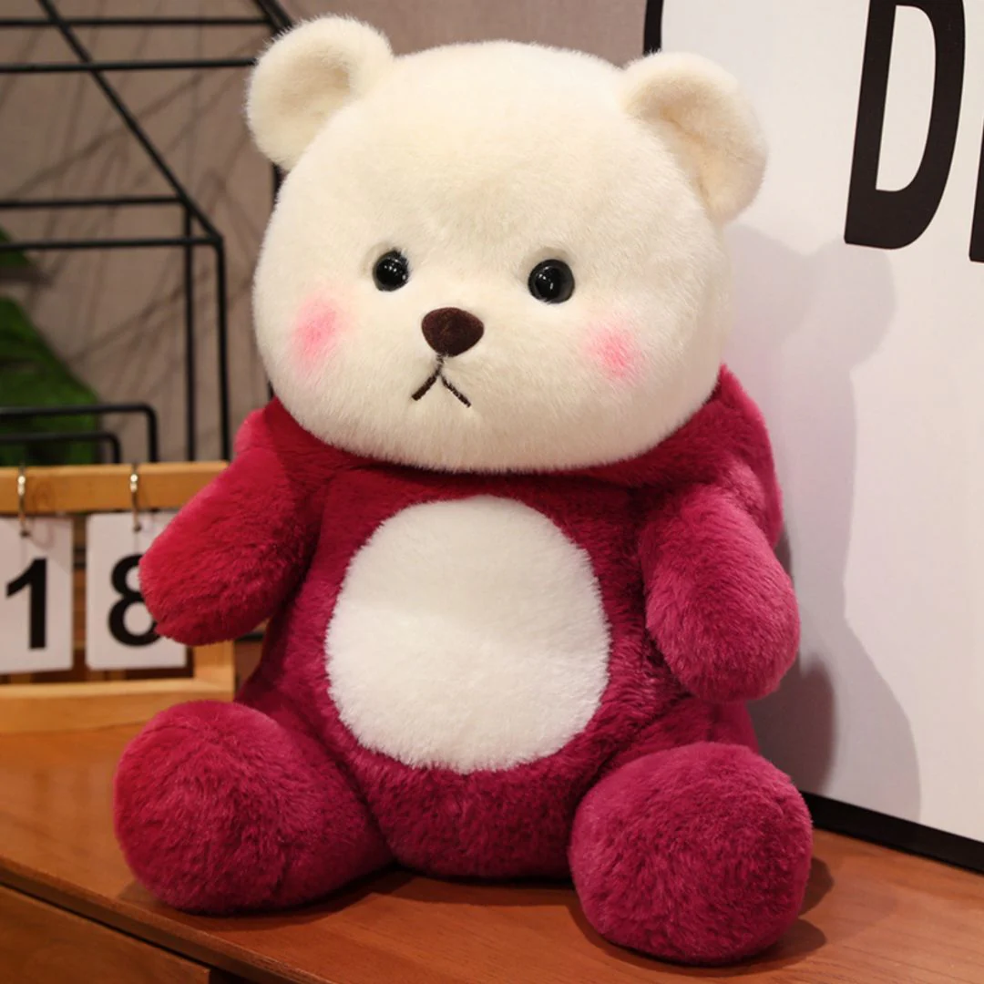 Hoodie Bear Plush Toy | Cute Blush Cheek Bear - Image 3