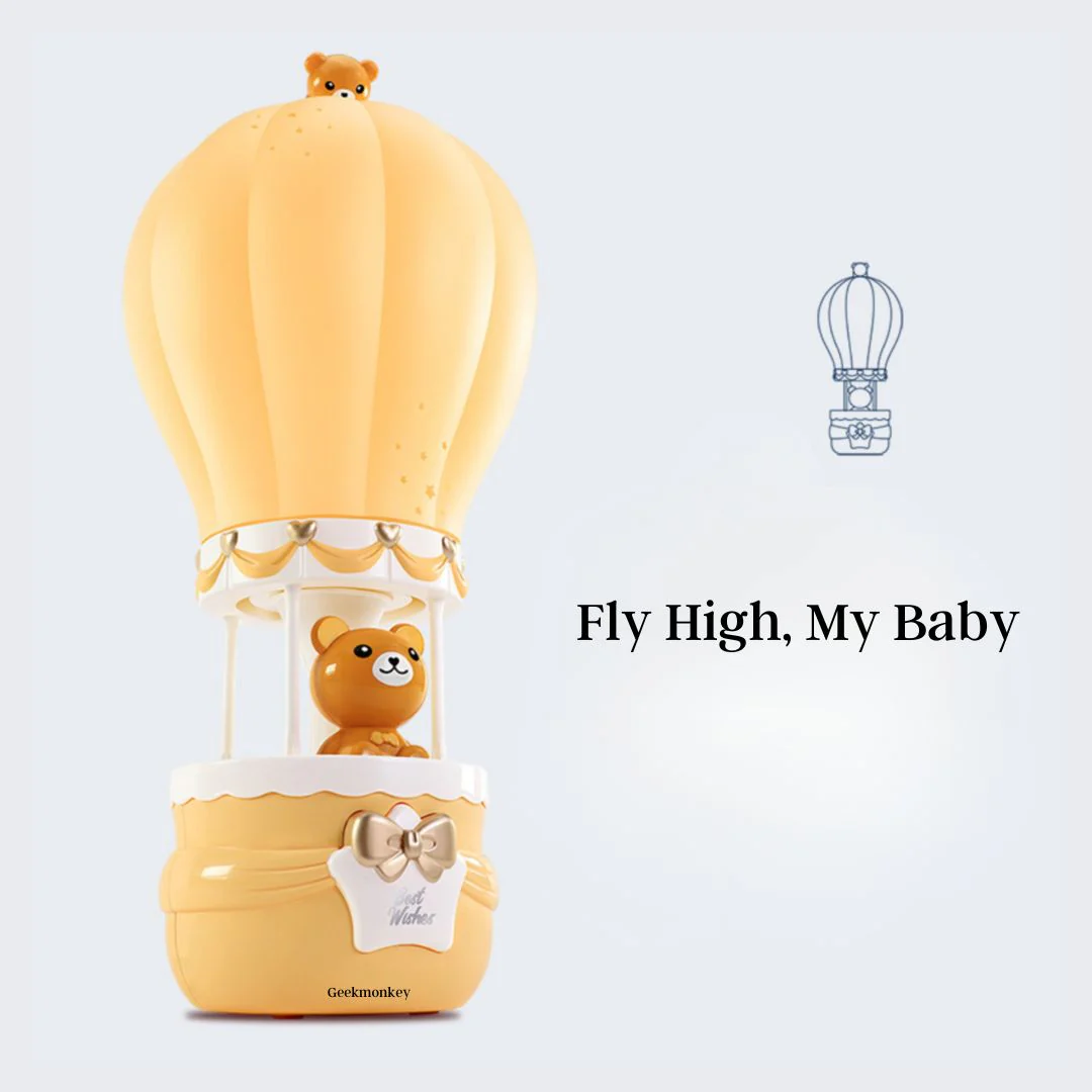 Hot Air Balloon Lamp | Cute Bear Plug-in Bedside Lamp - Image 4