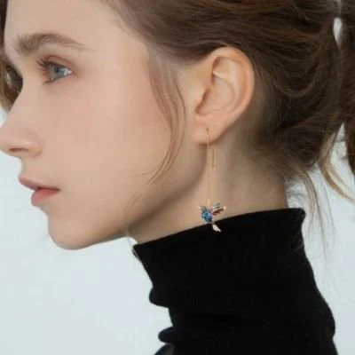 Tiny HummingBird Earrings - Image 3
